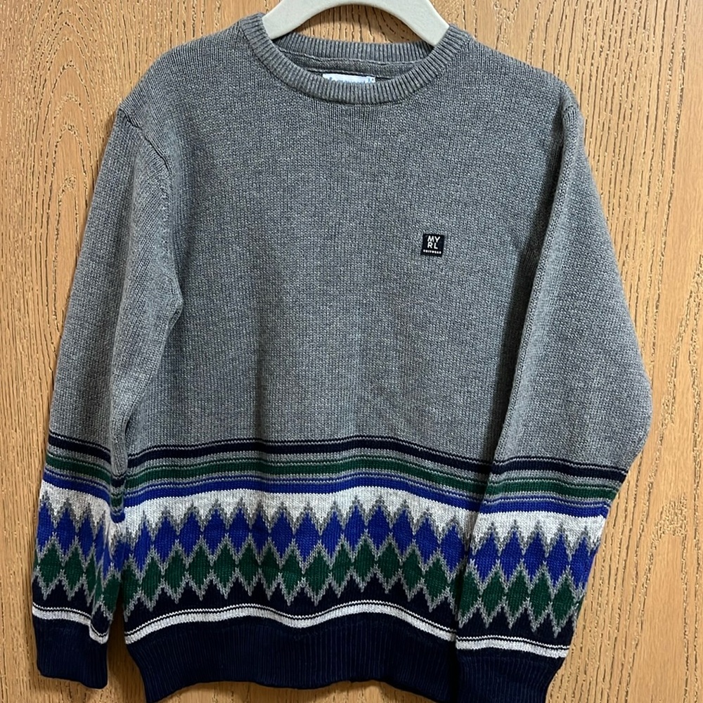 Boys Patterned Sweater - brand Mayoral - size 8